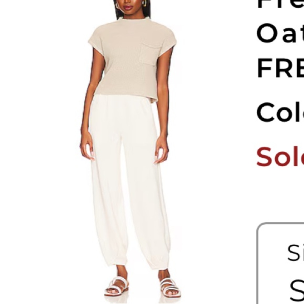 Free People Freya Set in Oatmeal Bone